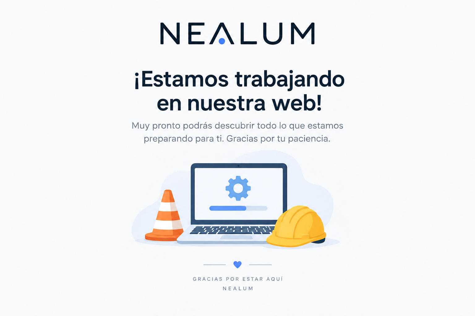 NEALUM — Estamos trabajando en nuestra web